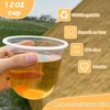 LIANGYUNZE 200 Pcs Disposable Stemless Clear Plastic Cups 12OZ NATURAL