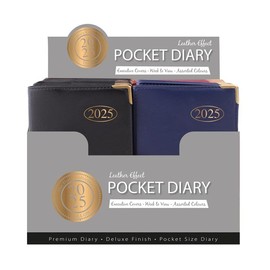 2025 Diary Pocket Small Week to View with Metal Edge(Blue)