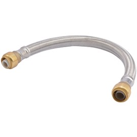 SharkBite 3/4 x 18 Inch Flexible Repair Coupling Hose, Push To Connect Brass Plumbing Fitting, PEX Pipe, Copper, CPVC, PE-RT, HDPE, U3016FLEX18LF