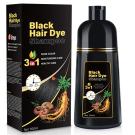 YOURTONE Tinte para El Cabello Negro Natural Champú Instantáneo y Fácil Solución 3 En 1 de Color de Cabello para Hombres y Mujeres - Fórmula A Base de