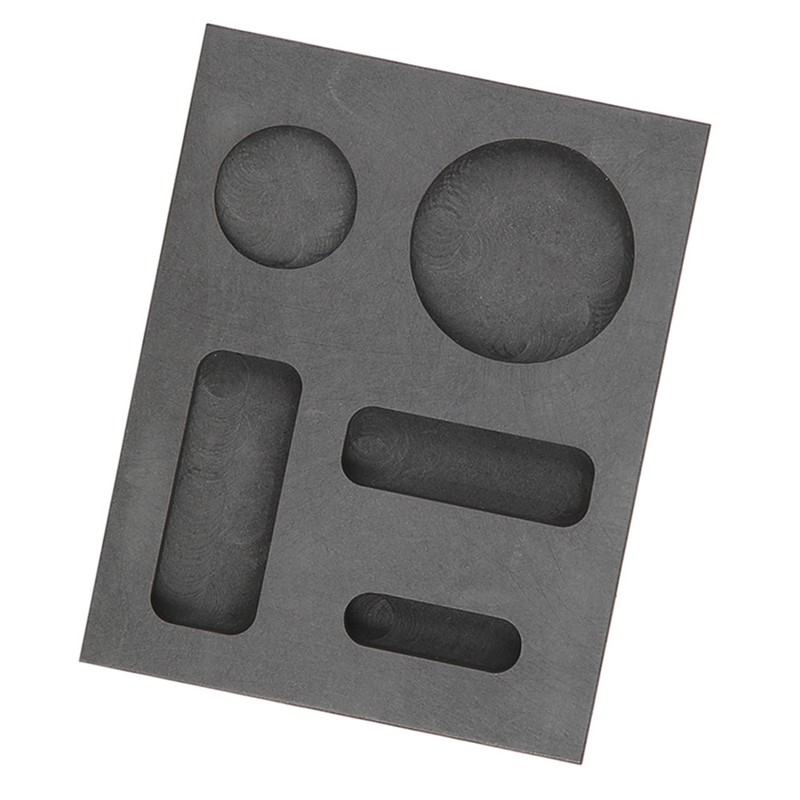 5 Grooves Graphite Ingot Melting Casting Refining Scrap Combo Crucible