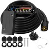 WOLFWILL 12ft 7 Way Trailer Plug Cord with 7 Gang