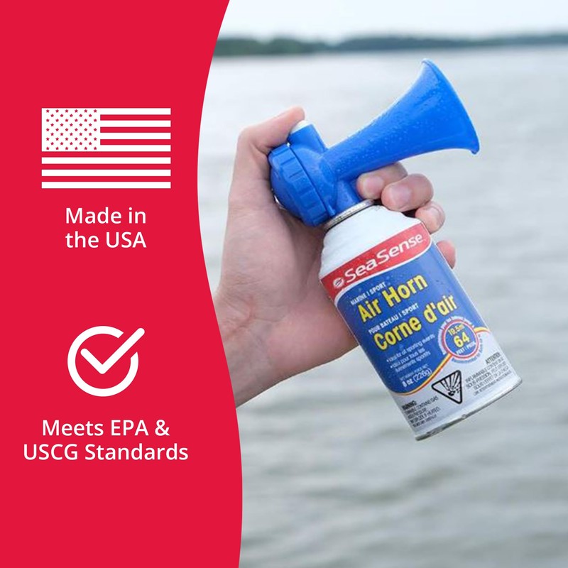 SeaSense Air Horn – Large Size (3.5 oz), 118 dB