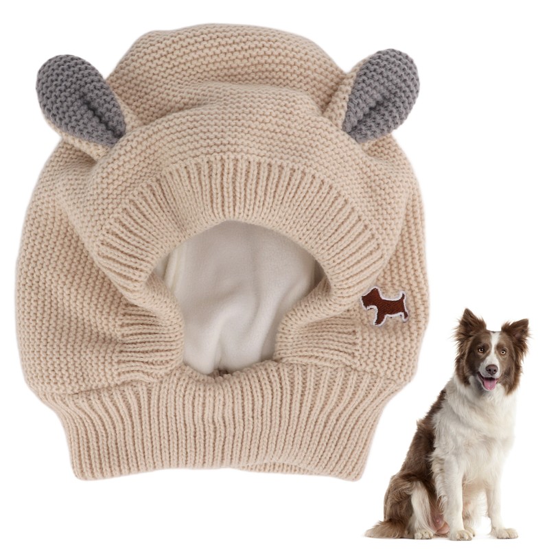 Knitted Rabbits Ear Pet Hat Noise Protection Warm Dog Grooming