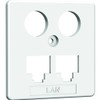 Central Panel TV + LAN 50 x 50 mm RW
