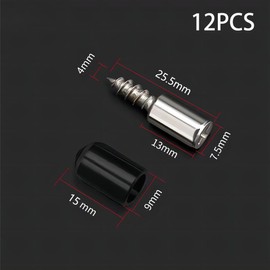 Qrity 12PCS Shelf Pegs, Shelf Support Nails, Bookcase Support Pins, Wardrobe Support with Black Non-Slip Cover, Shelf Support Pins Suitable for Kitchens, Shoe Cabinets, and Wine Cabinets