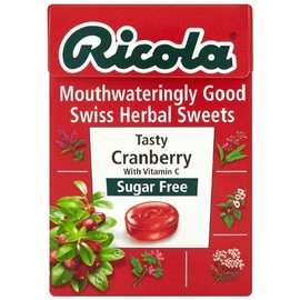 Ricola Swiss Cranberry herbal drops 45g box (Pack of 5)