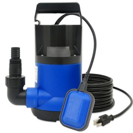 Sump Pump With Float Switch Sump Pump Submersible Clean/Dirty Water Pump Portable Utility Pump 1/2HP 1850 GPH with 33ft Cord for Swimming Pool Garden Basement Tub Pond Draining
