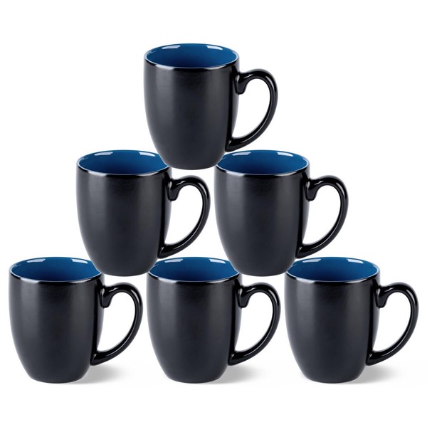 GBHOME 16oz Coffee Mugs Set of 6, Large Ceramic Coffee