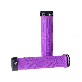 Fifty-Fifty Mountain Bike Handlebar Grips Dual Lock on Cycling Bike Grips (Purple)
