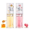 Leogony 2PCS Hydrating Jelly Cute Lip Glow Oil, Plumping Honey