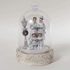 HARTES Light Up Carolling Family Ornament with Cloche - xm6330