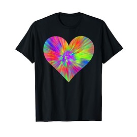 Tie Dye Peace Heart | Cute Colorful Rainbow Sign Gift T-Shirt