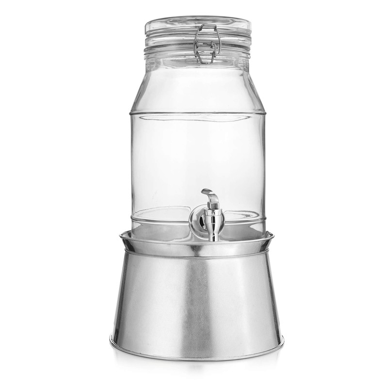 Classic Home Ice Cold Beverage Drink Dispenser Durable Glass Lock