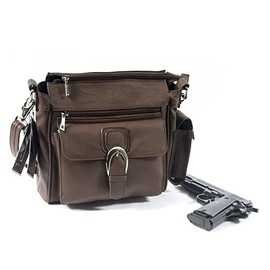 Roma Leathers Concealment Purse w/Buckle (Brown)