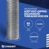 Fasteners Plus A307 Coarse Fully Threaded Rod, Hot Dip Galvanized,