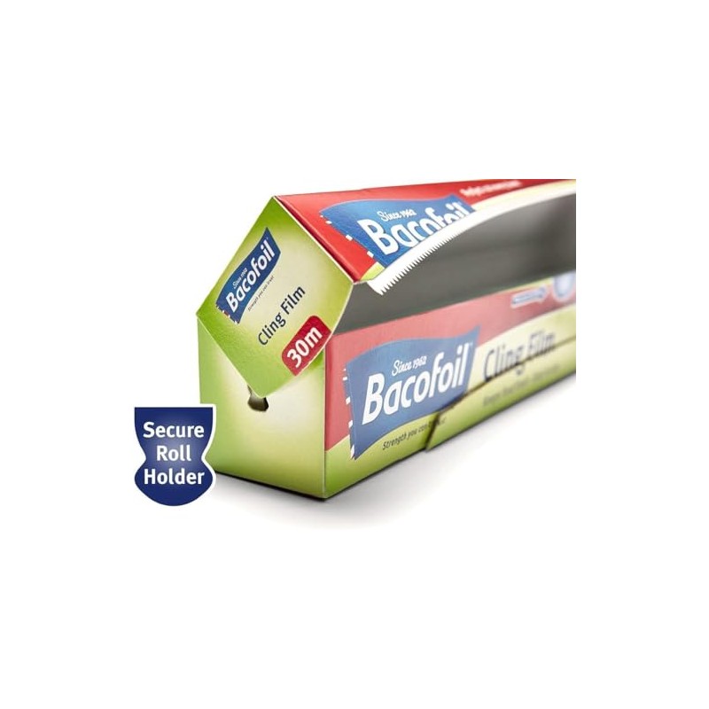 3 X PVC Free Cling Film with Easy-Cut 32.5cm x