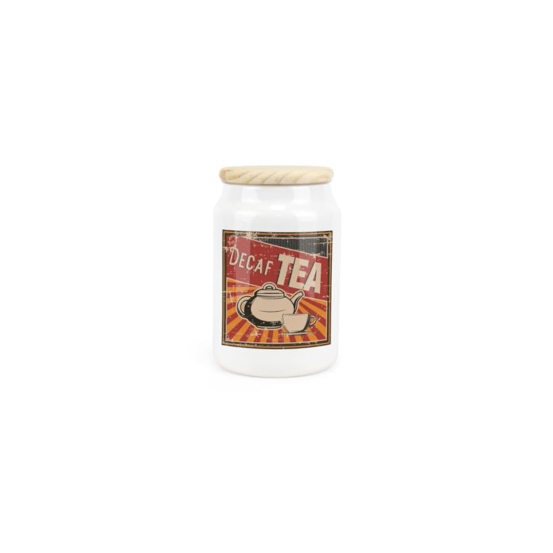 Purely Home Retro Drinks Ceramic Decaf Tea Storage Canister -