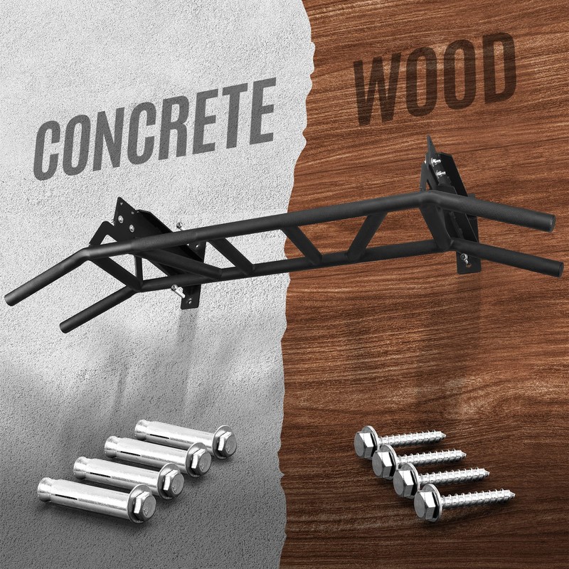 Yes4All Heavy Duty Wall Mounted Pull Up Bar – Multi-Grip