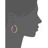 Anne Klein Classics Silvertone Large Oval Hoop Earrings, Metal