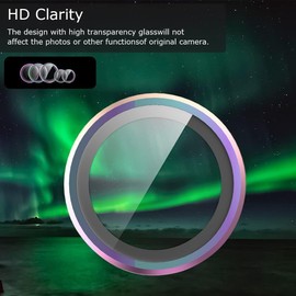 Ltezixal [2-Pack Camera Lens Protectors for Motorola Razr 50 Ultra, Scratch-Resistant HD Clarity Ultra-Thin Tempered Glass Camera Cover with Aluminum Edging,Individual Metal Lens Cover,Colorful