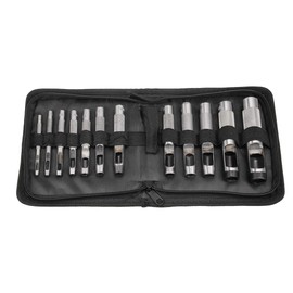 uxcell 12Pcs Round Steel Hollow Punch Set 3mm to 16mm Leather Craft Hollow Hole Punch Tools for Leather, Watch Band, Gasket Belt, Shoe, Fabric, Canvas Clothe