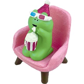 Cute Popcorn Miniature Frog Figurines - Funny Frog Sculpture for Shelf, Desk Decoration