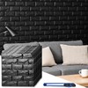 20 Pcs 3d Wall Panels Stick and Peel, Black Brick