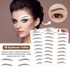 POHOVE 9 Sheets 3D Eyebrow Tattoo Natural Tattoo Eyebrow Sticker