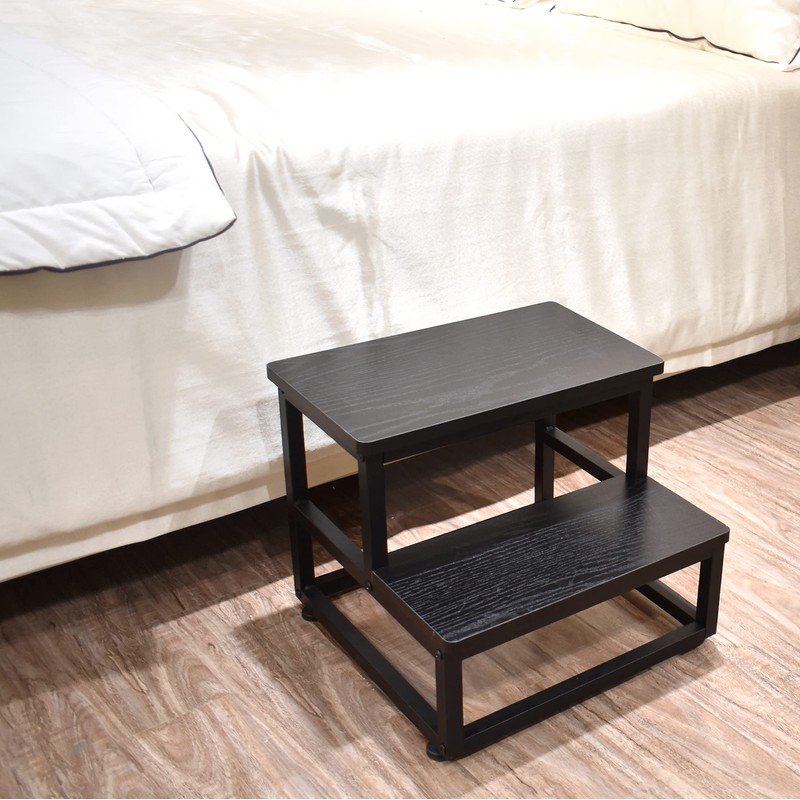SZLHANJZ Step Stool, Bedside Steps for High Beds with Round