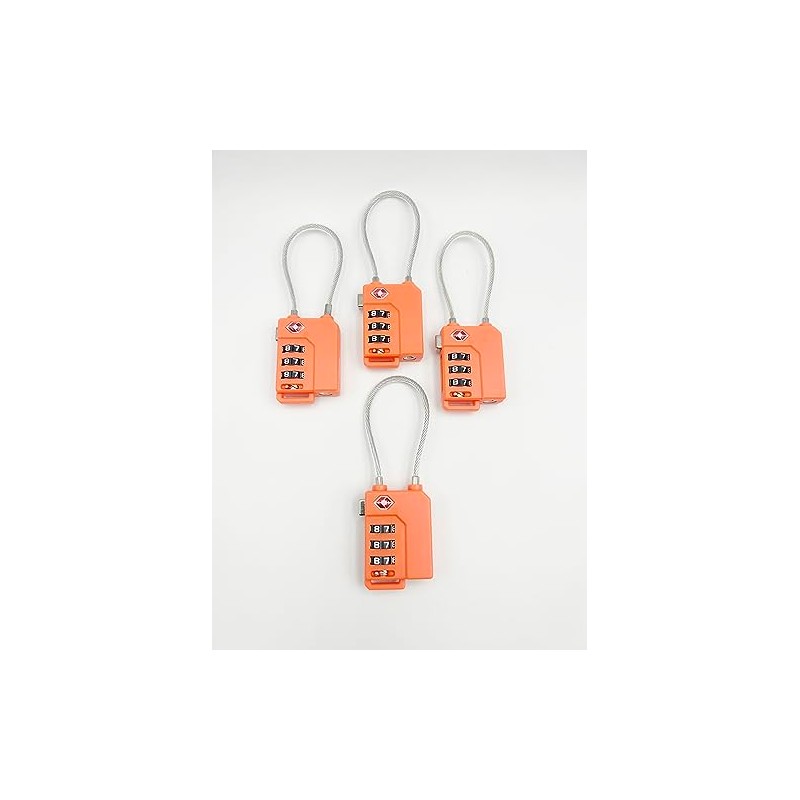INEWTECK Orange 3 Digit TSA Security Combination Lock, for Luggage,