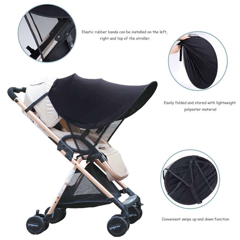 Stroller Sun Shade - Universal Baby Stroller Sun Cover, Sunshade
