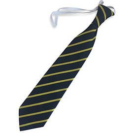Great British Tie Club Child's Elastic Single Stripe School Ties - Infant/Primary Size (Black & Gold)