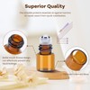 96 Pack Essential Oil Roller Bottles, Amber Glass Roller Bottles