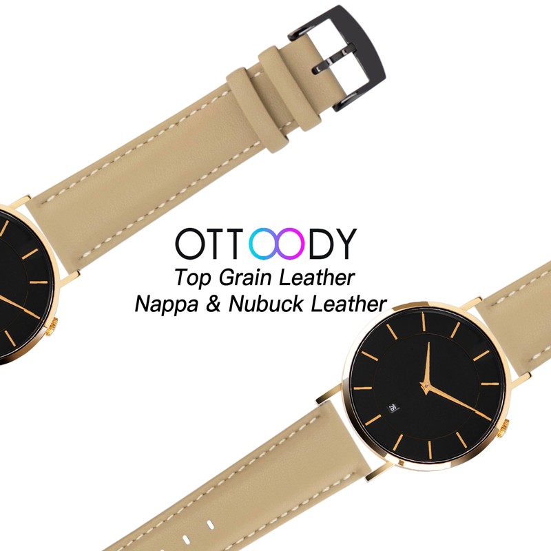 [OTTOODY] Genuine Leather Watch Band, Watch Strap 22mm, 21mm, 20mm,