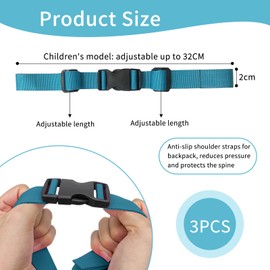 LUHOCIY Chest Strap Backpack Children's Set, Backpack Strap, Backpack Carrier, For Securing Backpacks So That They Do Not Slip Off The Shoulders, Can Be Used For Most Backpacks
