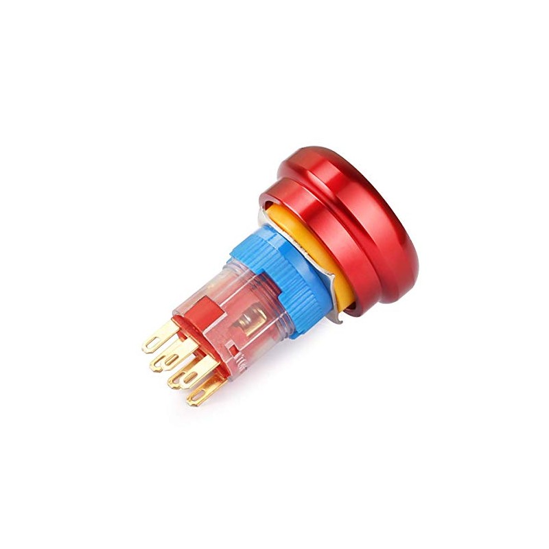 CLDIY Metal Emergency Stop Button Switch, 16 mm 5 A