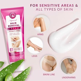 Hair Removal Cream for Women: Painless Depilatory Cream - Sensitive Hair Removal Cream for Body Legs Arms Underarm Bikini Intimate Areas with Aloe Ver
