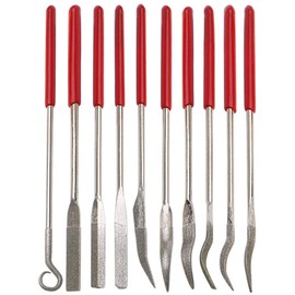 XAQISHIRE 10pcs Mini Heteromorphic Diamond Needle Files,Packed in Synthetic Leather Case,for high Precision Sanding Work on Wood,Plastic,Metal and Jewelry Carving