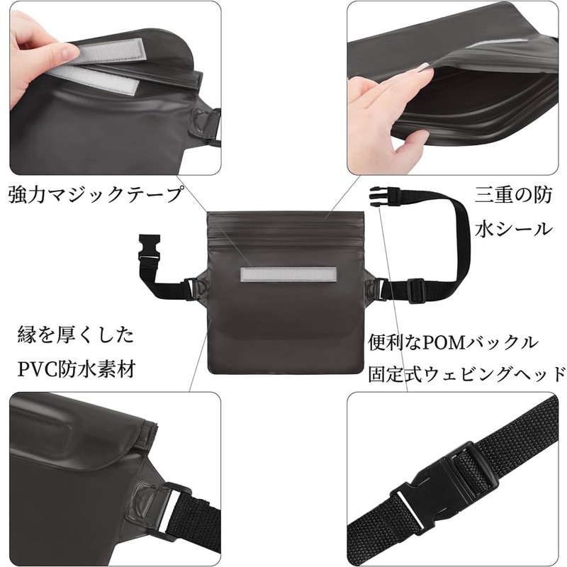 Waterproof Pouch, IPX8 Certified, Waterproof Bag, Fully Waterproof, Screen Touchable,