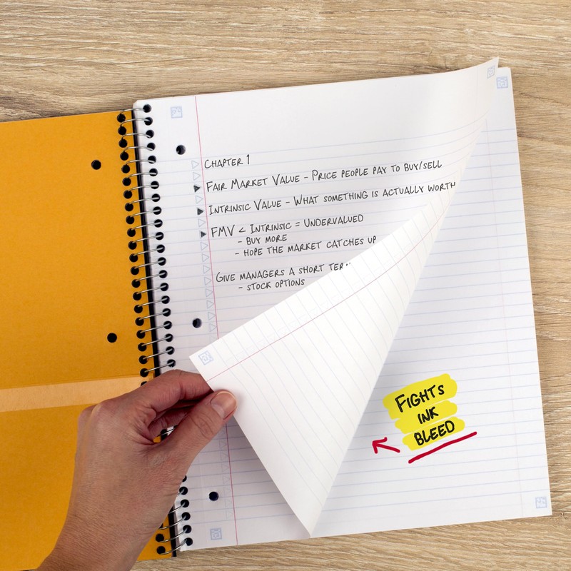 Five Star Spiral Notebook + Study App, 1 Subject, College