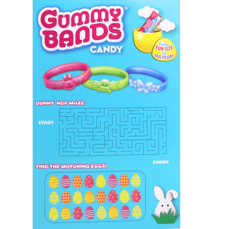 Gummy Bands Candy Bracelets, Individually Wrapped for Easter Egg Fillers