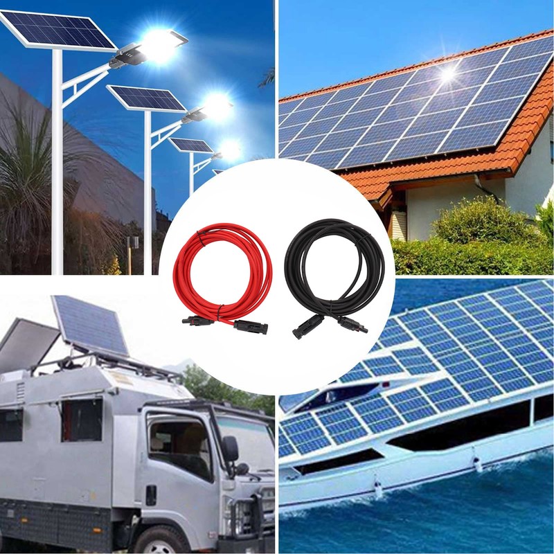 1 Pair 12AWG Solar Panel Wire with Connector Solar Adapter