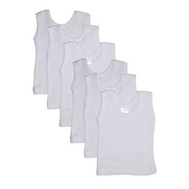 bambini Baby White Rib Knit Sleeveless Tank Top Shirt 6-Pack