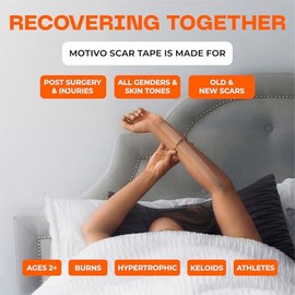 Motivo Cinta Cicatriz - 6.5X2” I 4 Tiras | Cinta Cicatriz Resistente Al Agua Y Al Sudor, Sin Látex, Sticks Por 3-5 Días | Cinta Cicatriz Para Cicatric