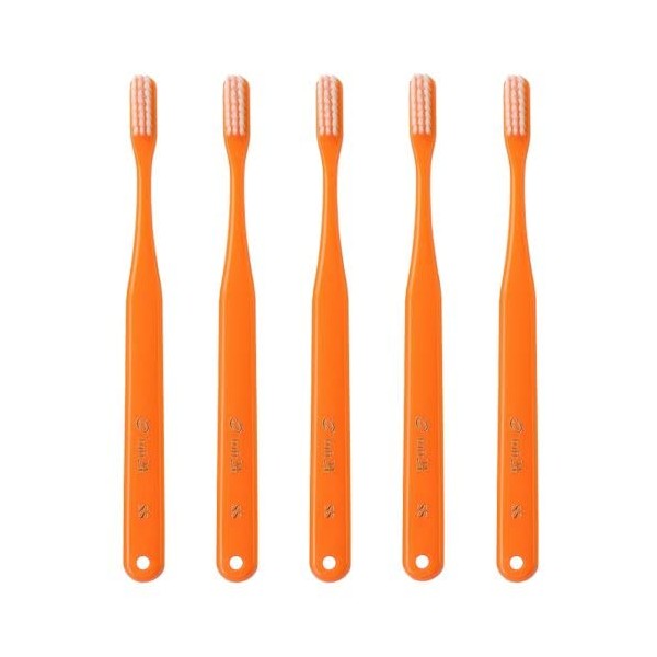 Tuft 24 Toothbrush, Set of 10, SS, No Cap (Orange)
