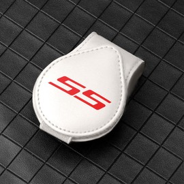 Sunglasses Holder Compatible with Chevy Camaro SS Accessories, Leather Magnetic Glasses Mount Holder Eyeglasses Sunglasses Clip Visor Accessories for Chevy SS Owners