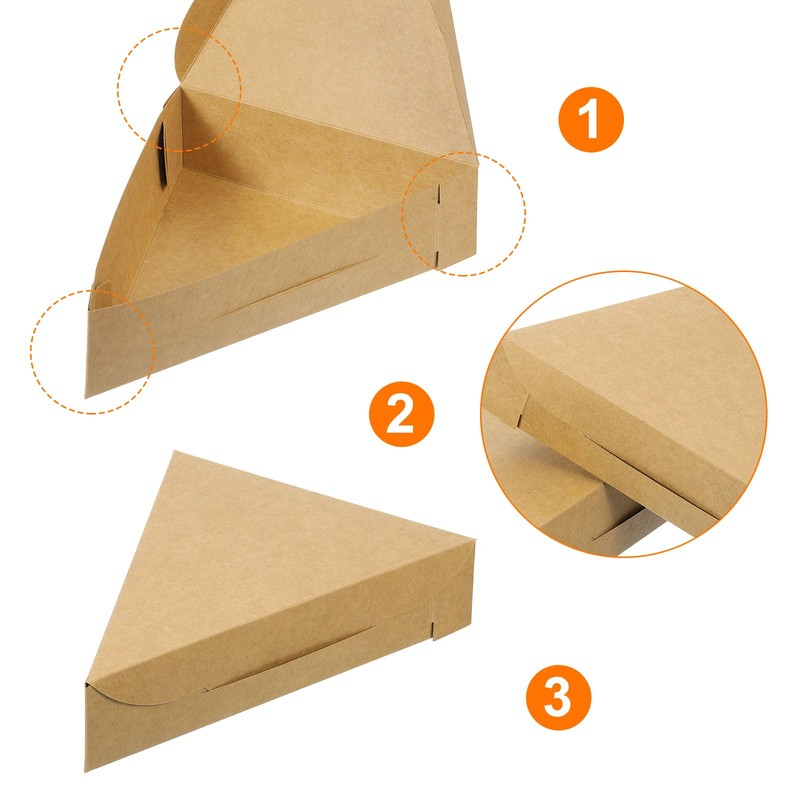 sourcing map Pizza Boxes, 24Pcs 8.07x6.5x1.77 Inch - Pizza Single