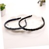 Baluue 4pcs Women's Beaded Headbands Black Navy Hair Accessories for