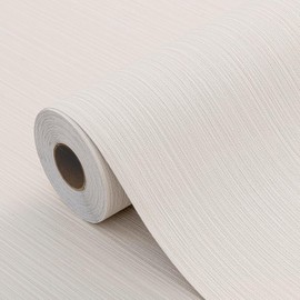 Beige Faux Grasscloth Wallpaper Peel and Stick Linen Textured 24"x394" Upgraded Thick Self-Adhesive Waterproof Neutral Decorative Contact Paper Vinyl Film Roll for Wall Bedroom Kitchen